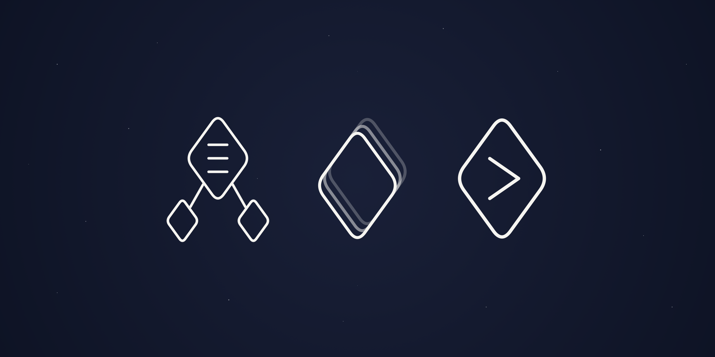 Renso 2026 roadmap, left to right: Code Graph, Renso DB, Renso Code